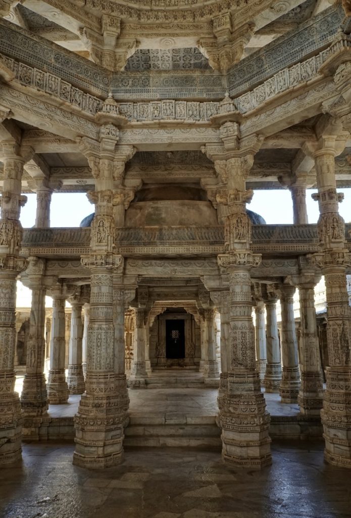 Pillars inside temple